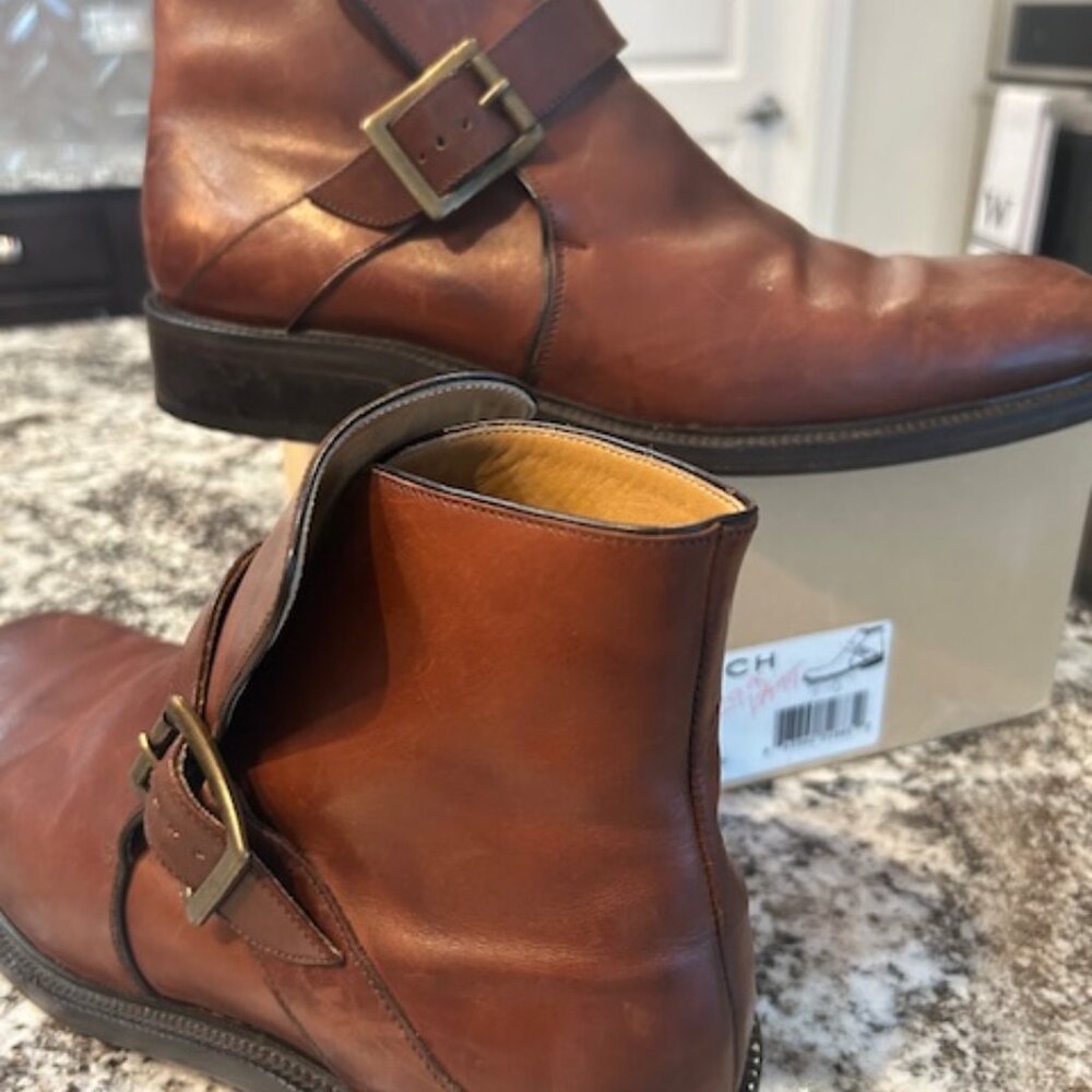 Coach Men's Jarrett Calf brown size 12 boots